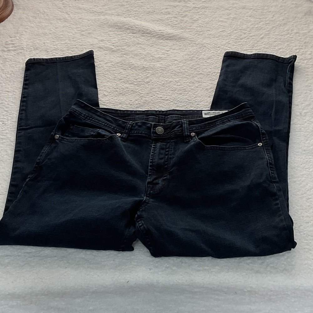 JACKSON Black Straight Stretch Jeans